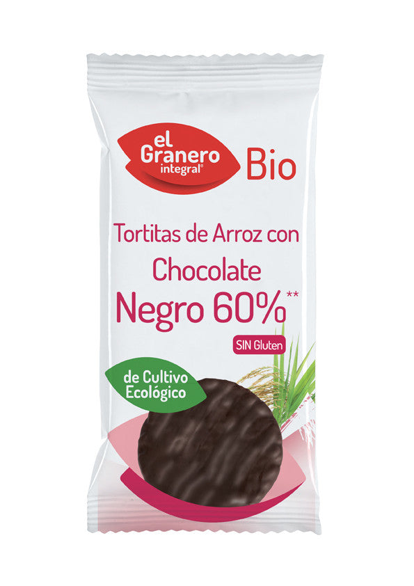 tortitas de arroz con chocolate negro bio 6 und 100 g