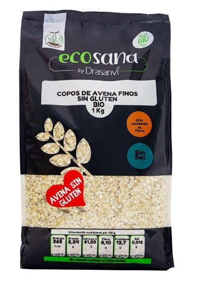 copos avena finos bio integral sin gluten 1kg ecosana