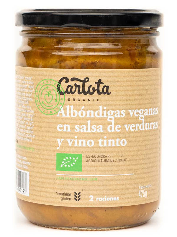 alb ndigas veganas en salsa vino tinto bio 425 gr