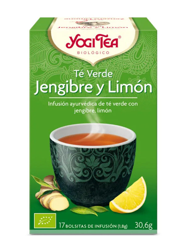 yogi tea tea verde jengibre y limon bio 17 bolsitas