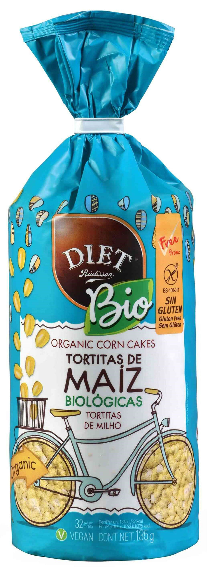 tortitas de maiz bio sin gluten 135gr