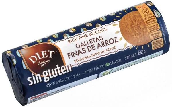 galletas finas arroz sin gluten 180 gr