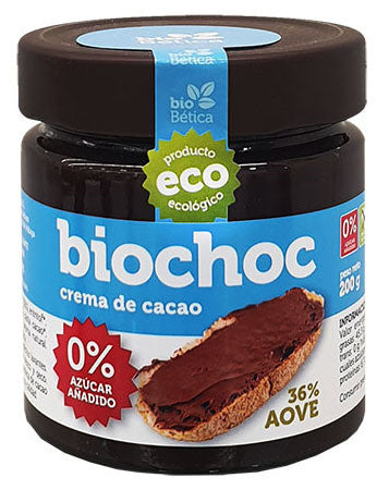 biochoc crema de cacao bio 0 azucar a adido 200gr