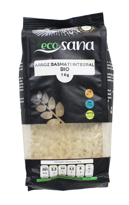 arroz basmati integral bio 1kg ecosana