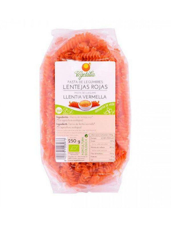 espirales de lentejas rojas sin gluten bio 250g