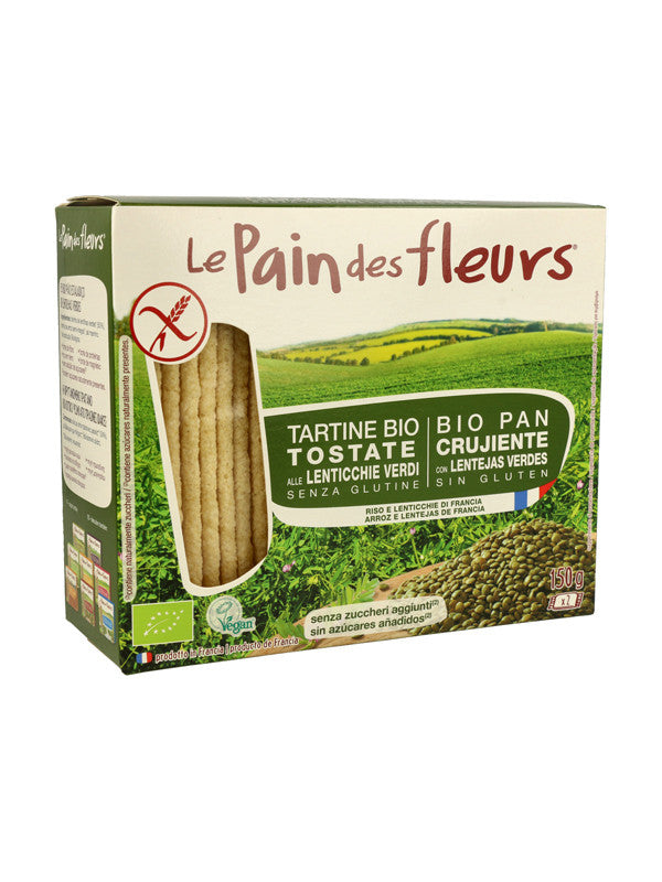 cracker lenteja verde le pain des fleurs 150g