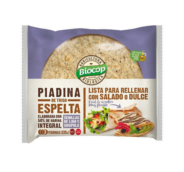 piadina tr espelta 50 integral lino amapo biocop 225 g