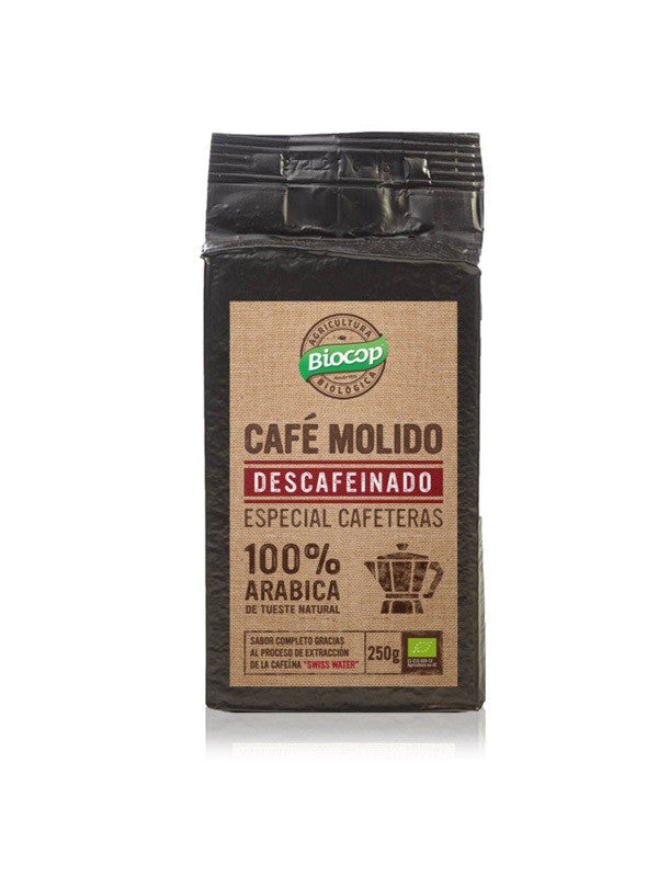 cafe descafeinado molido 100 arabico biocop 250g