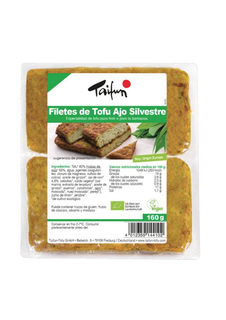 refrig filetes de tofu con ajo silvestre bio 160 g