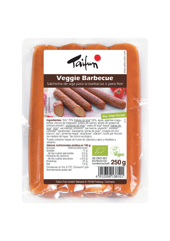 refrig salchichas vegetal bratwurst sabor barbacoa bio 250 g