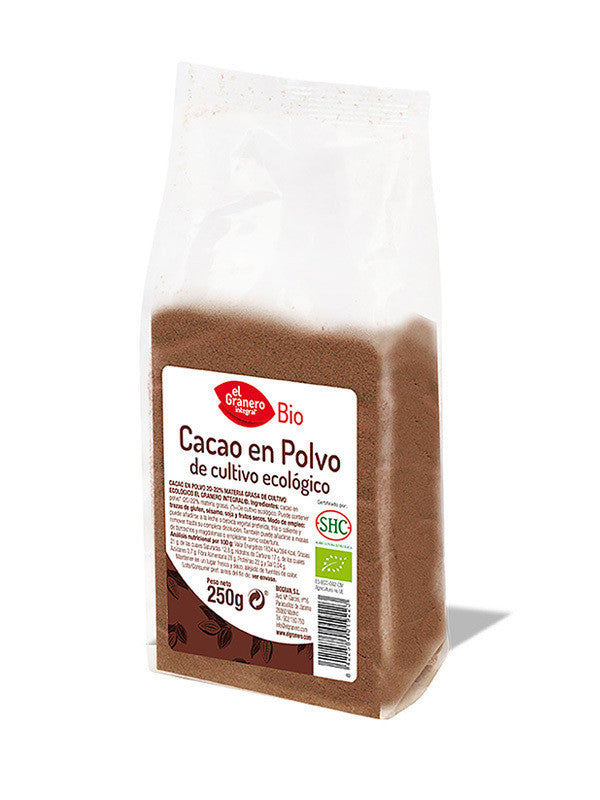 cacao en polvo 20 22 materia grasa bio 250 g