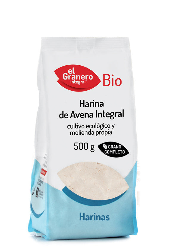 harina de avena integral bio 500 g