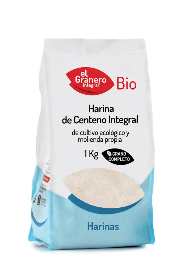 harina de centeno integral bio 1 kg