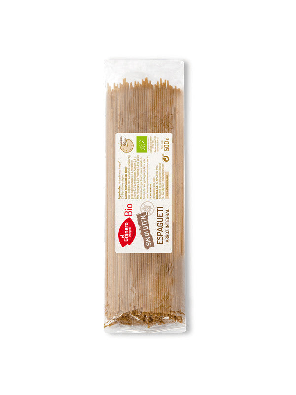 espaguetis de arroz integral sin gluten bio 500 g