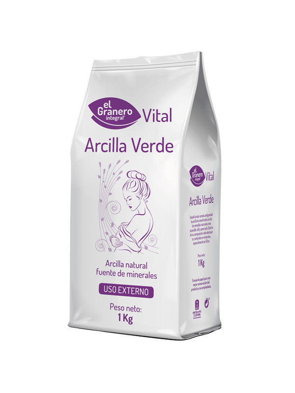 arcilla verde en polvo 1 kg