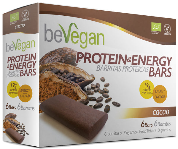 bevegan barritas bio cacao protein energy6x36 gr