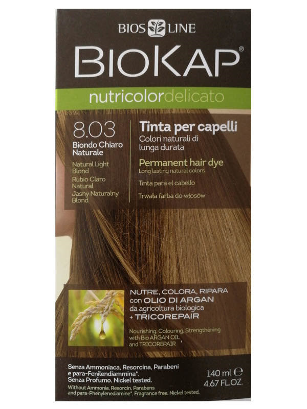 tinte biokap delicato 803 rubio claro natural 140 ml