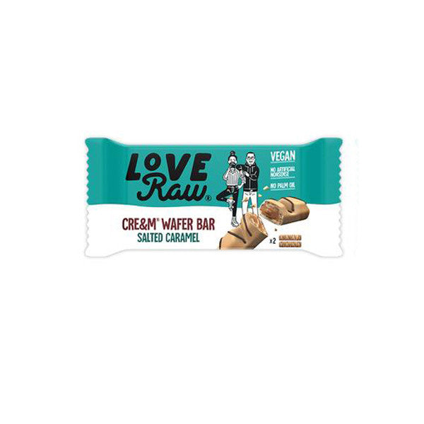 love raw vegan barquillos rellenos de caramelo salado 2 x 225g