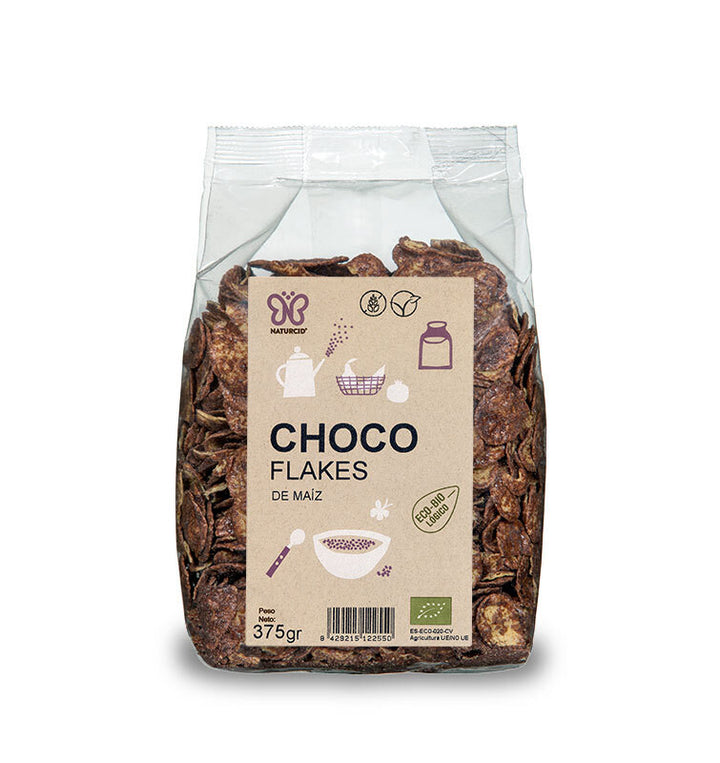 chocoflakes de maiz bio bolsa 375 gr