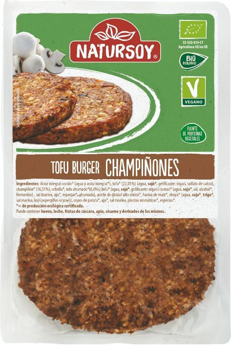 refrig hamburguesa vegetal de tofu y champi on 2 und 160 g natursoy