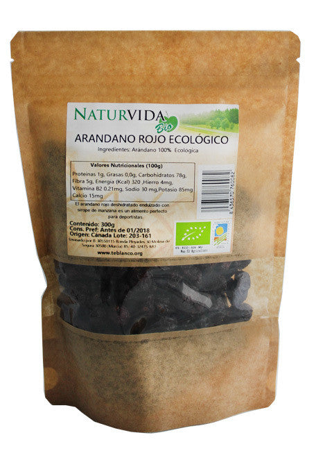 arandano rojo con sirope de manzana bio 125gr