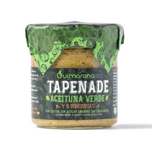 tapenade aceituna verde manzanilla y 5 pimientas 130g