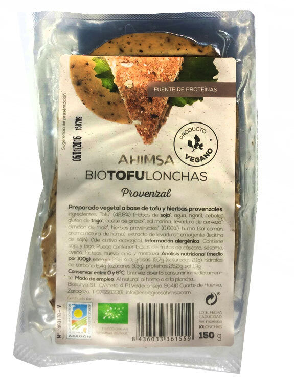 refrig lonchas tofu provenzal bio 150g