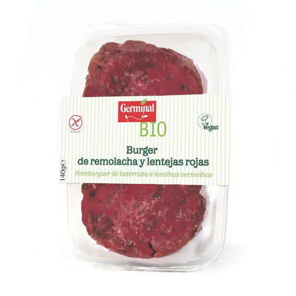 refrig burger vegetal de remolacha y lentejas rojas y gluten free 140g