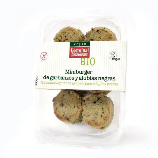 refrig miniburger de alubias negras y garbanzos sin gluten 160gr