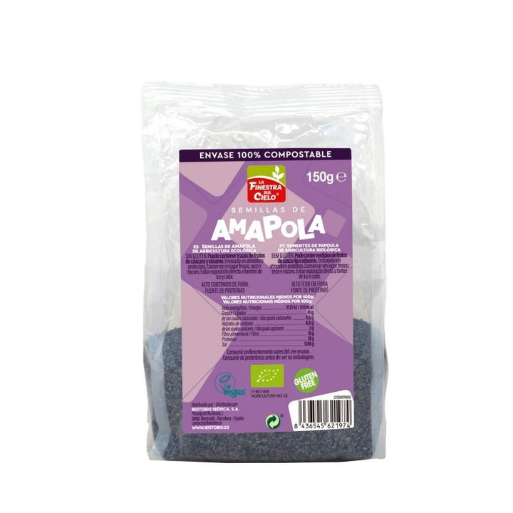 semillas amapola bio sin gluten 250gr